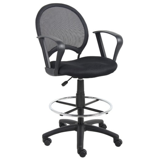 Boss Drafting Stool, 27 1/2" Wide, Black - B16217
