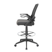Boss B16223-BK Drafting Stool, 23 1/2" Wide, Black - photo 5