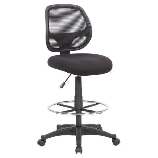 Boss Drafting Stool, 24 1/2" Wide, Black - B16605