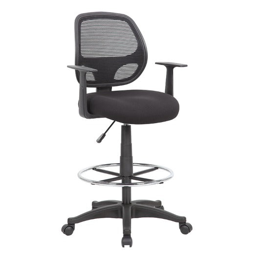 Boss Drafting Stool, 24 1/2" Wide, Black - B16606
