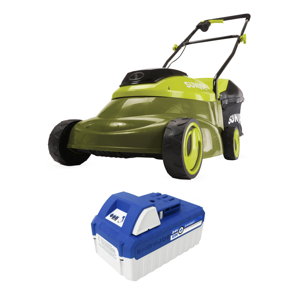 Sun Joe 24V-MJ14C Lawn Mower, 17 1/2" x 26", 24V - photo 2