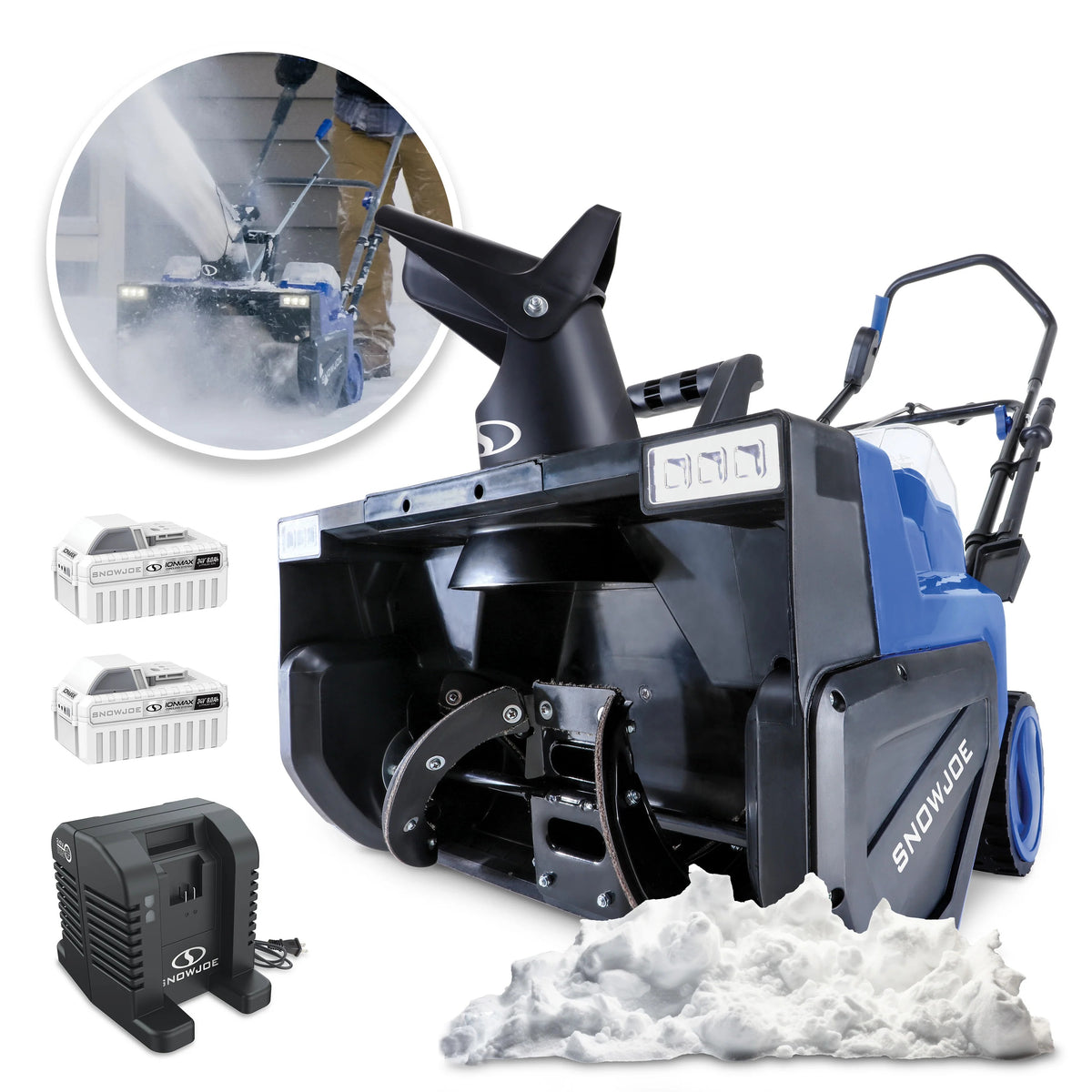 Snow Joe LLC 24V-X2-SB22 Snow Blower, 23 1/2" x 22 1/2", 48V - Default Title