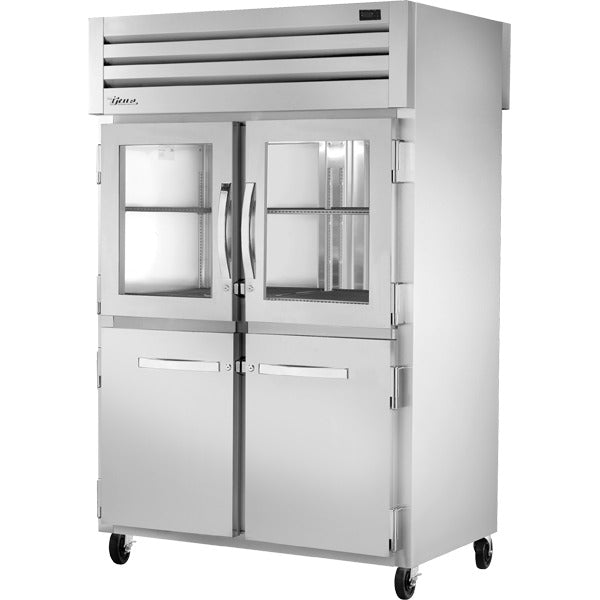 True Refrigeration STA2RPT Refrigerator, 52 5/8" Wide, 115V - Half Glass Front Solid Back