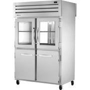 True Refrigeration STA2RPT Refrigerator, 52 5/8" Wide, 115V - Glass Solid Front Half Glass Back Full Chrome-Plated Shelves
