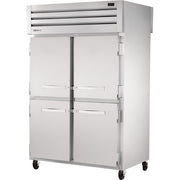 True Refrigeration STA2RPT Refrigerator, 52 5/8" Wide, 115V - Solid Front Half Glass Back Full Chrome-Plated Shelves
