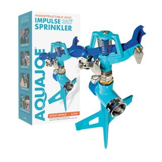 Aqua Joe AJ-ISSS Metal Sprinkler, 4 7/16" x 9", Blue - Default Title