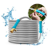 Aqua Joe Stainless Steel Hose, Gray - 50'