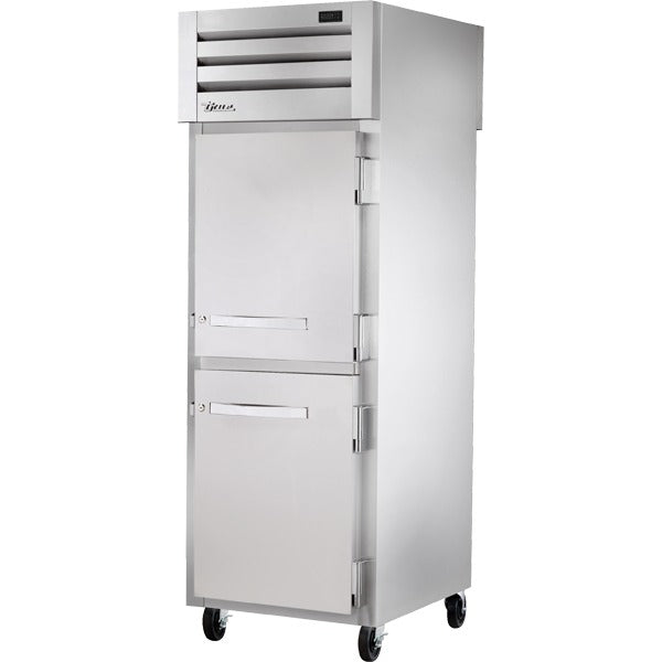 True Refrigeration STG1RPT Refrigerator, 27 1/2" Wide, 115V - Solid Front Half Glass Back Full