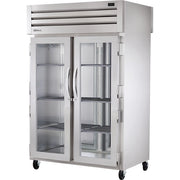 True Refrigeration STG2RPT Refrigerator, 52 5/8" Wide, 115V - Glass Front Solid Back PVC-Coated Shelves