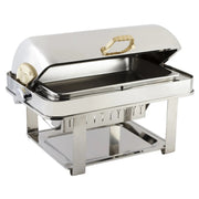 Bon Chef Elite Stainless Steel, 8 qt., Silver - Brass Accent