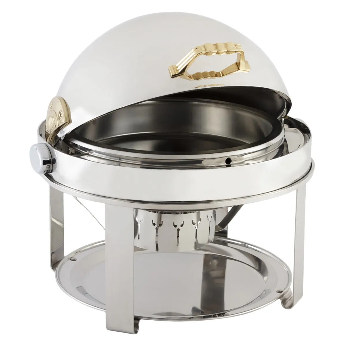 Bon Chef Elite Stainless Steel, 8 qt., Silver - Brass Accent