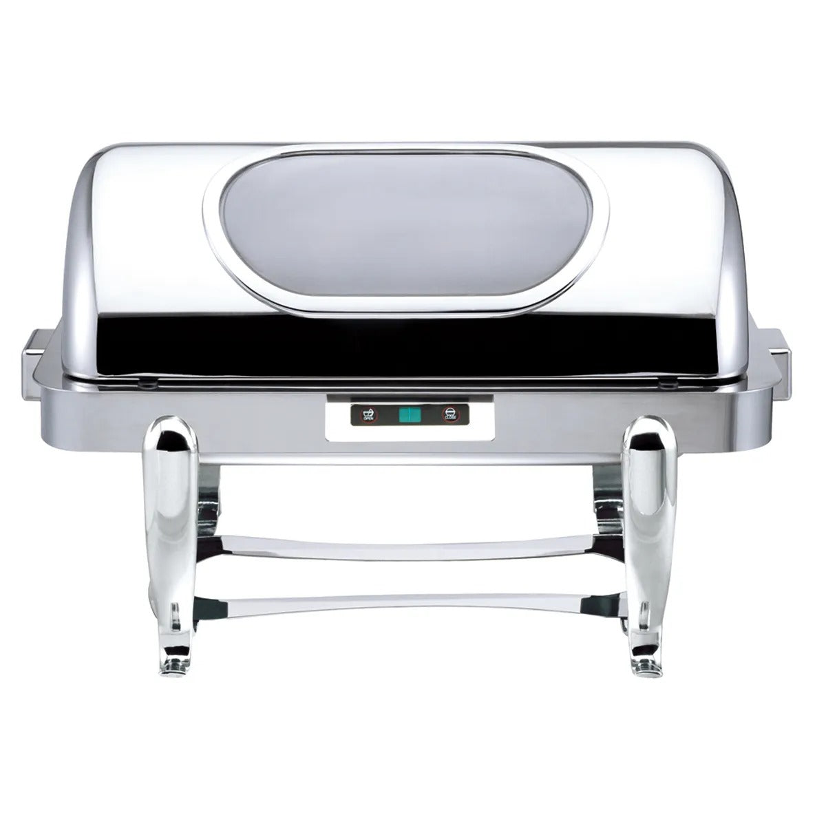 Bon Chef Roman Elite Chrome Electric Chafer, Silver - 2/3 Size