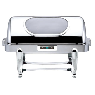 Bon Chef Roman Elite Chrome Electric Chafer, Silver - 2/3 Size