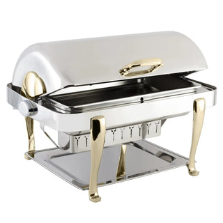 Bon Chef Elite Stainless Steel, 8 qt., Silver - Brass Accent