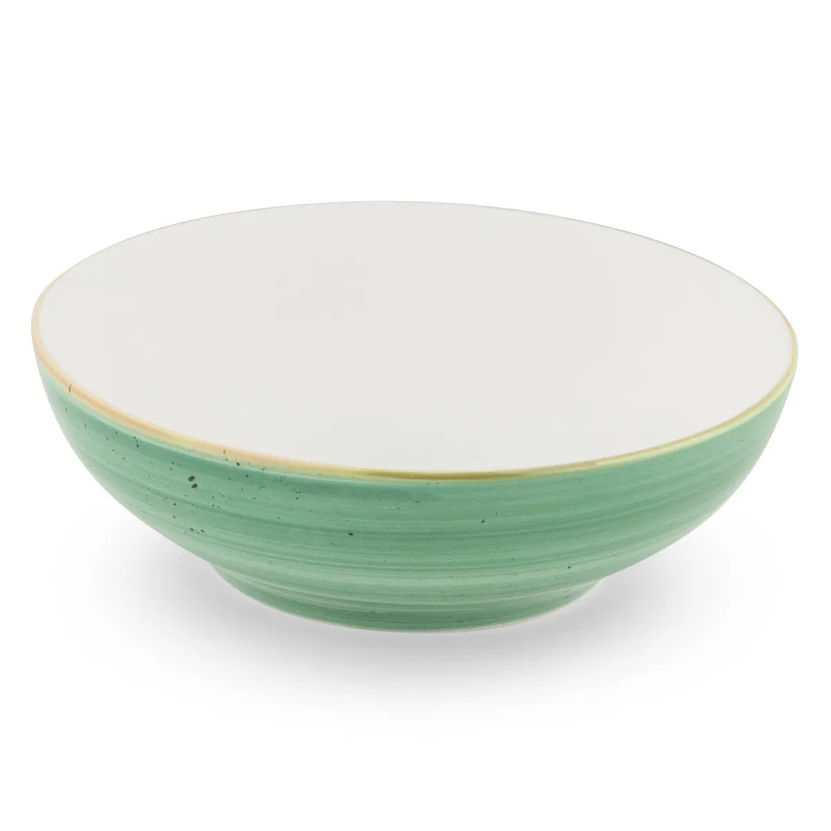 Bon Chef 2060003P Tavola Artis Porcelain Bowl, 32 oz., 24/Case - Gold Green White