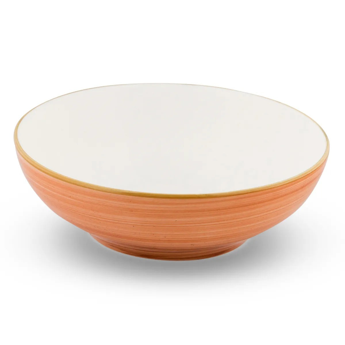 Bon Chef 2060003P Tavola Artis Porcelain Bowl, 32 oz., 24/Case - Gold Orange White