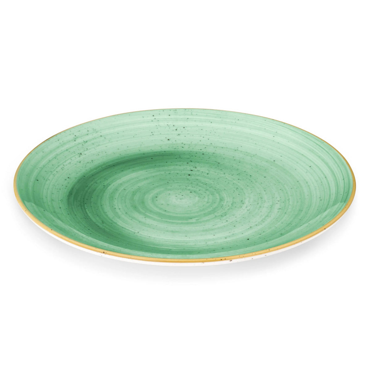 Bon Chef 2060023P Tavola Artis Porcelain Plate, 9 1/4" Diameter, 24/Case - Gold Green