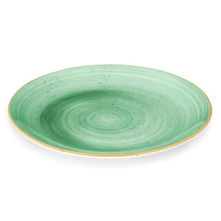 Bon Chef 2060023P Tavola Artis Porcelain Plate, 9 1/4" Diameter, 24/Case - Gold Green