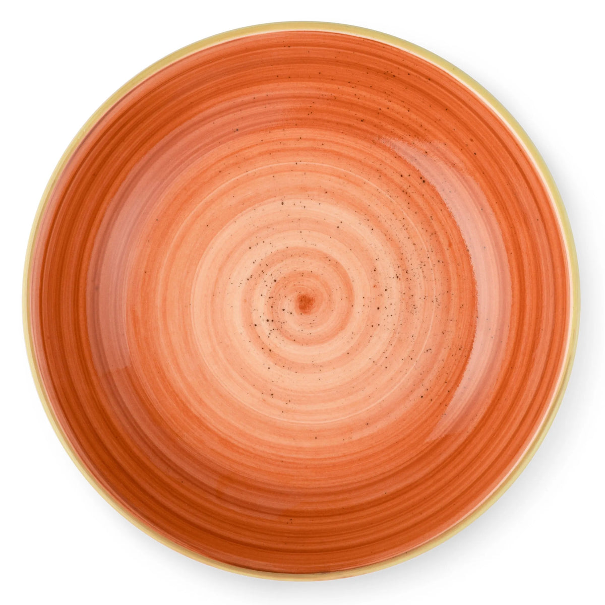 Bon Chef 2060027P Tavola Artis Porcelain Deep Plate, 8" Diameter, 48/Case - Gold Orange