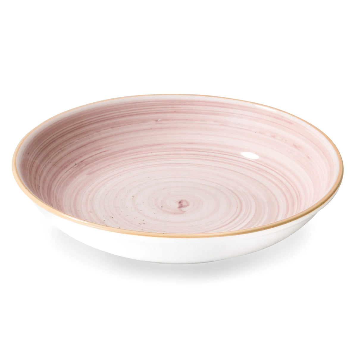 Bon Chef 2060027P Tavola Artis Porcelain Deep Plate, 8" Diameter, 48/Case - Gold Pink