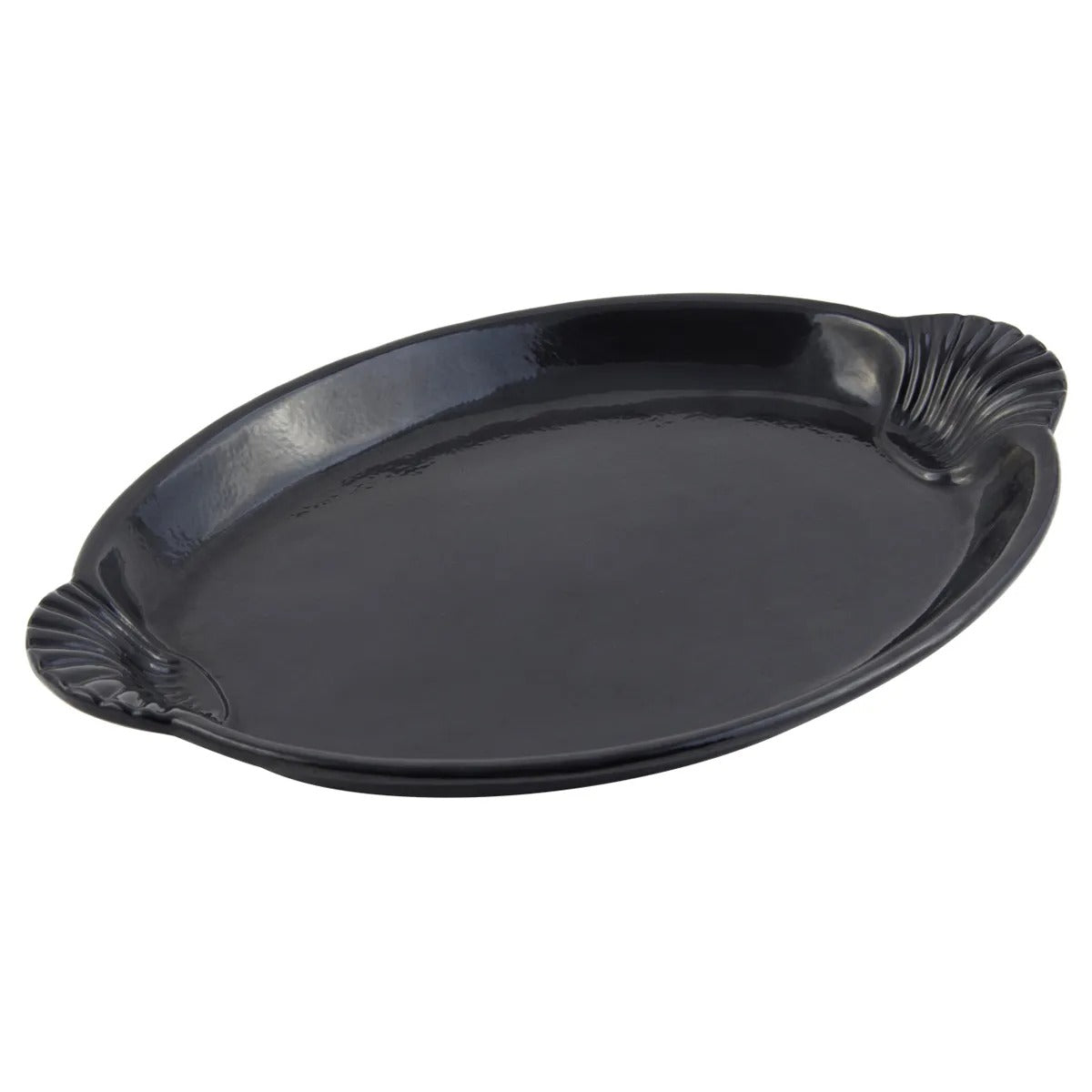 Bon Chef Cast Aluminum Platter, 12 1/4" x 17" - Black