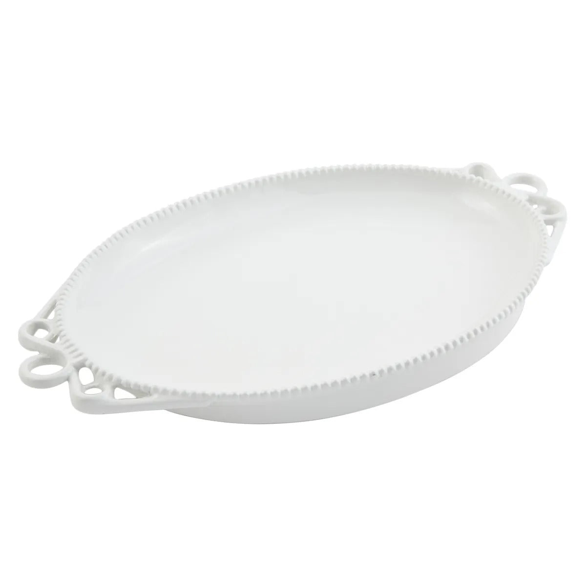 Bon Chef Cast Aluminum Platter, Silver - 17 1/2"