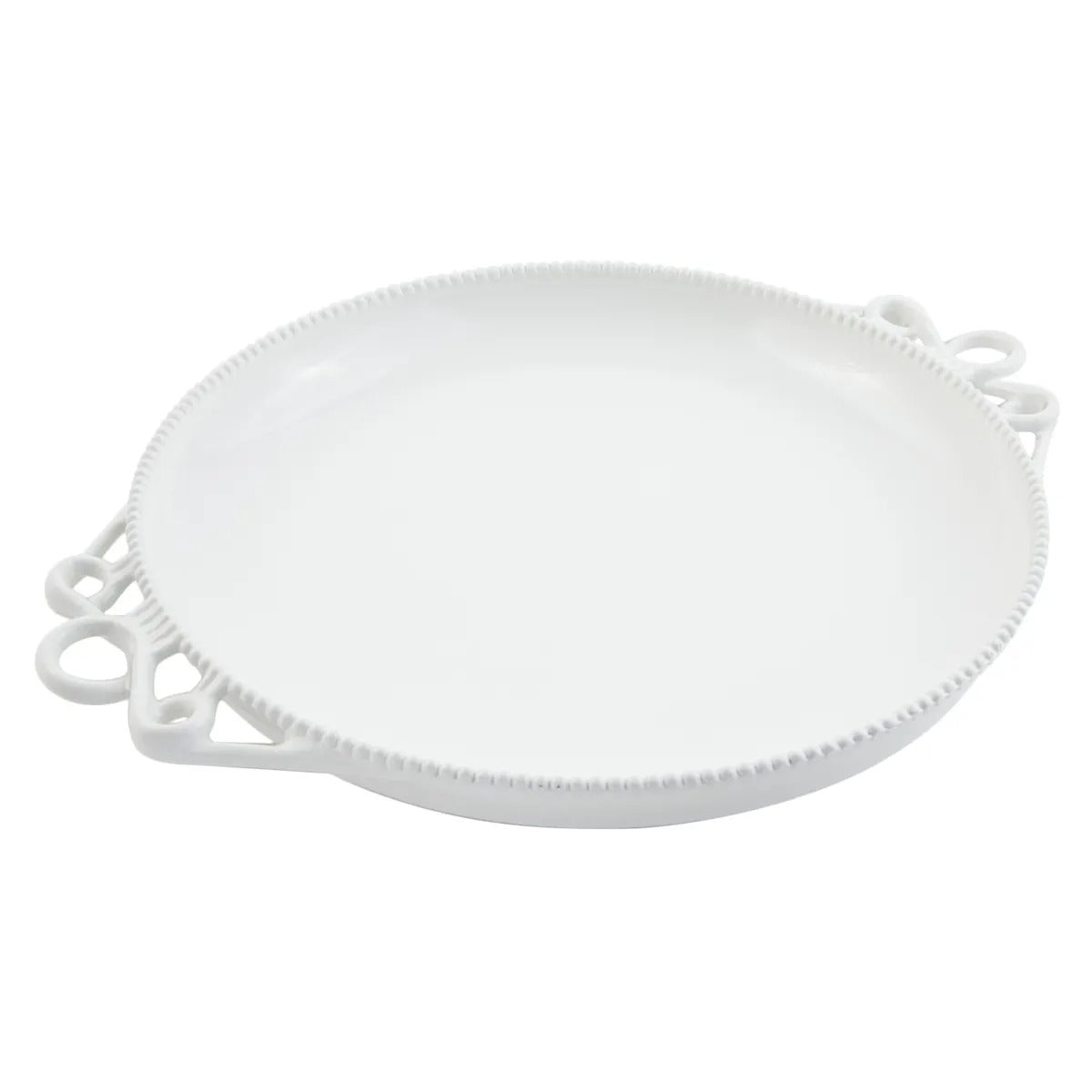 Bon Chef Cast Aluminum Platter, White - 14"