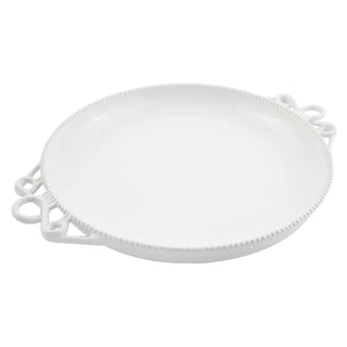 Bon Chef Cast Aluminum Platter, White - 14"