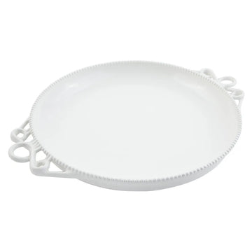 Bon Chef Cast Aluminum Platter, White - 14"