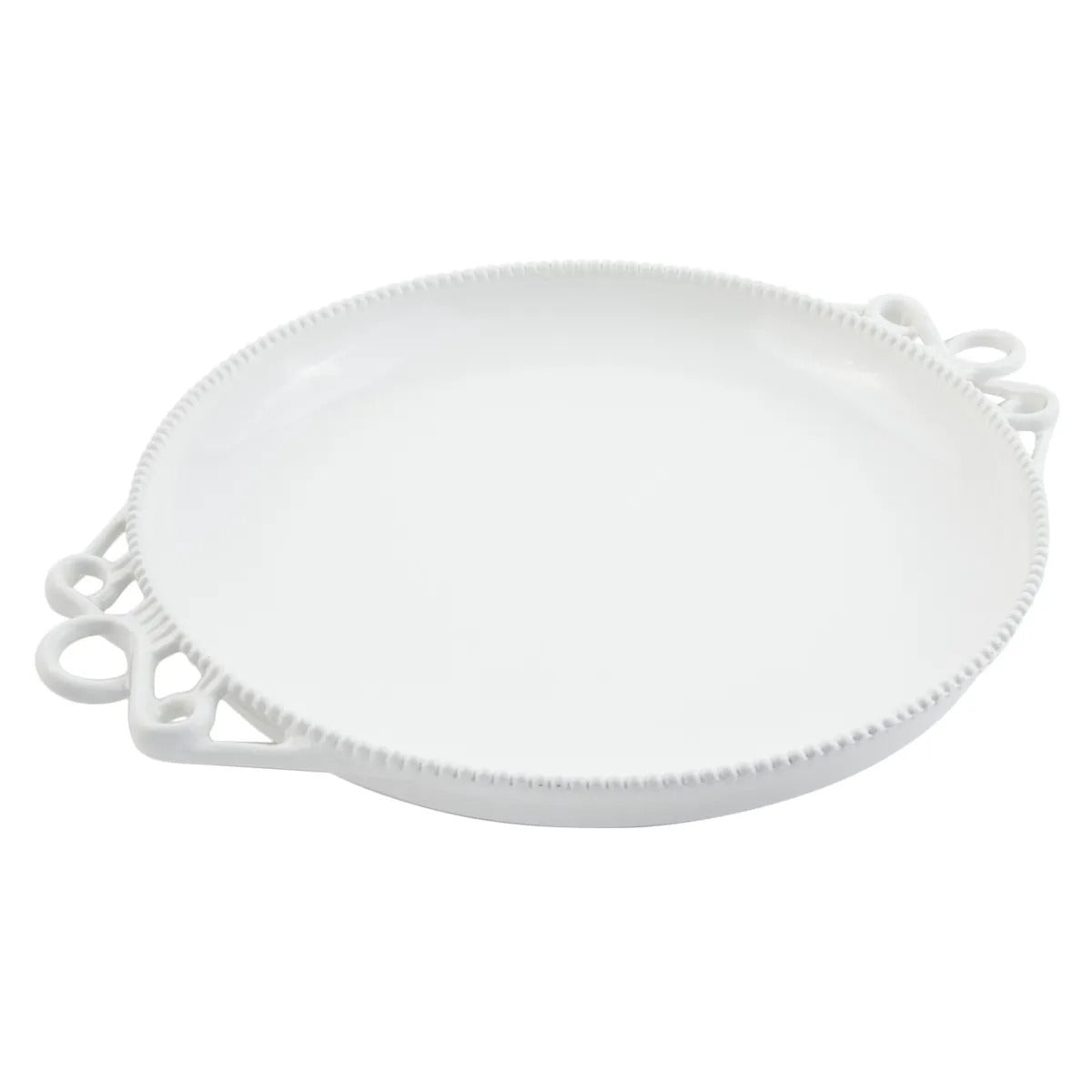 Bon Chef Cast Aluminum Platter, White - 16"