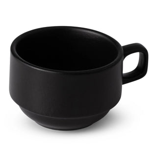 Bon Chef Tavola Midnight Porcelain Mug, Black - 7 oz.