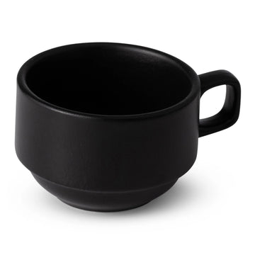 Bon Chef Tavola Midnight Porcelain Mug, Black - 7 oz.