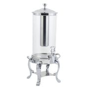 Bon Chef Beverage Dispenser, 2 gal., Silver - Aurora Stainless Steel Ice Chamber