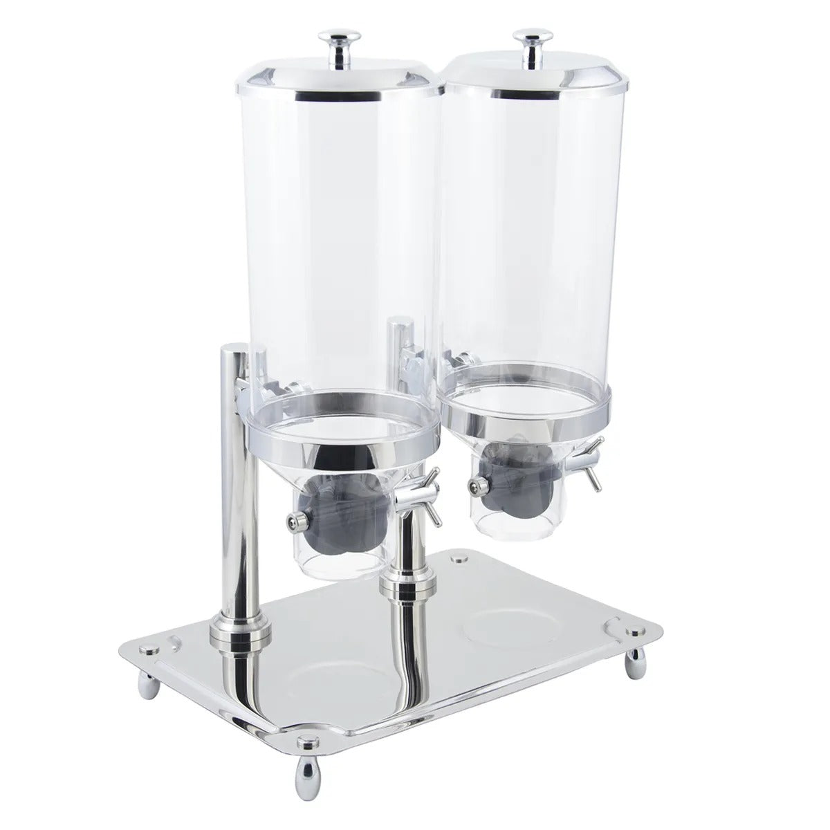 Bon Chef Metal Cereal Dispenser, 13 1/2" Long, Silver - 2 Liters