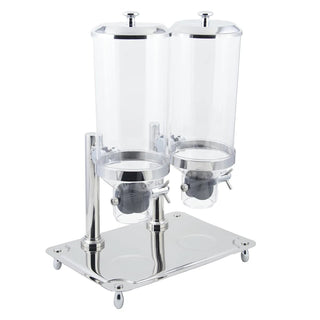 Bon Chef Metal Cereal Dispenser, 13 1/2" Long, Silver - 2 Liters