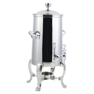 Bon Chef Aurora Stainless Steel Coffee Chafer Urn, Silver - 2 gal.