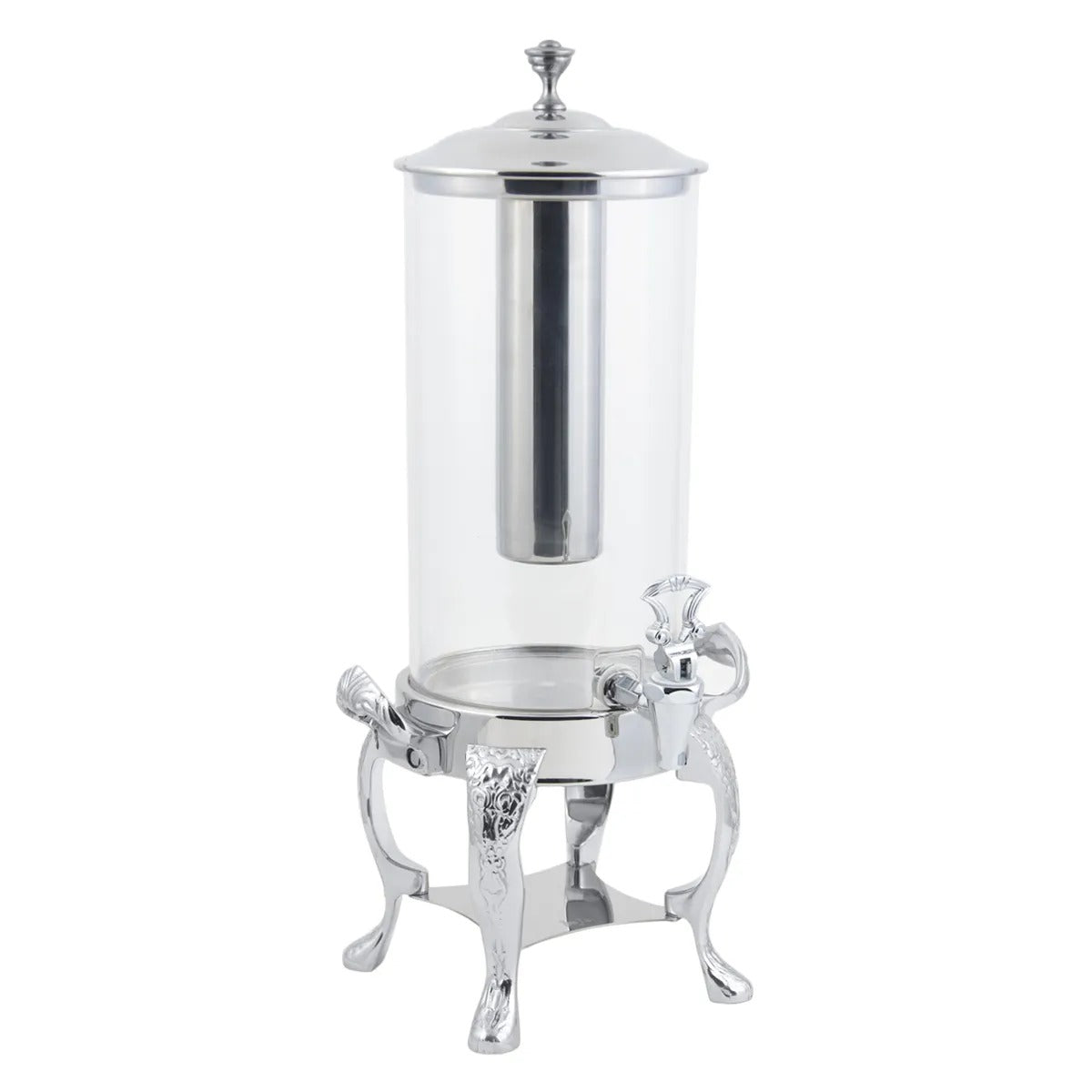 Bon Chef Beverage Dispenser, 2 gal., Silver - Renaissance Stainless Steel Ice Chamber