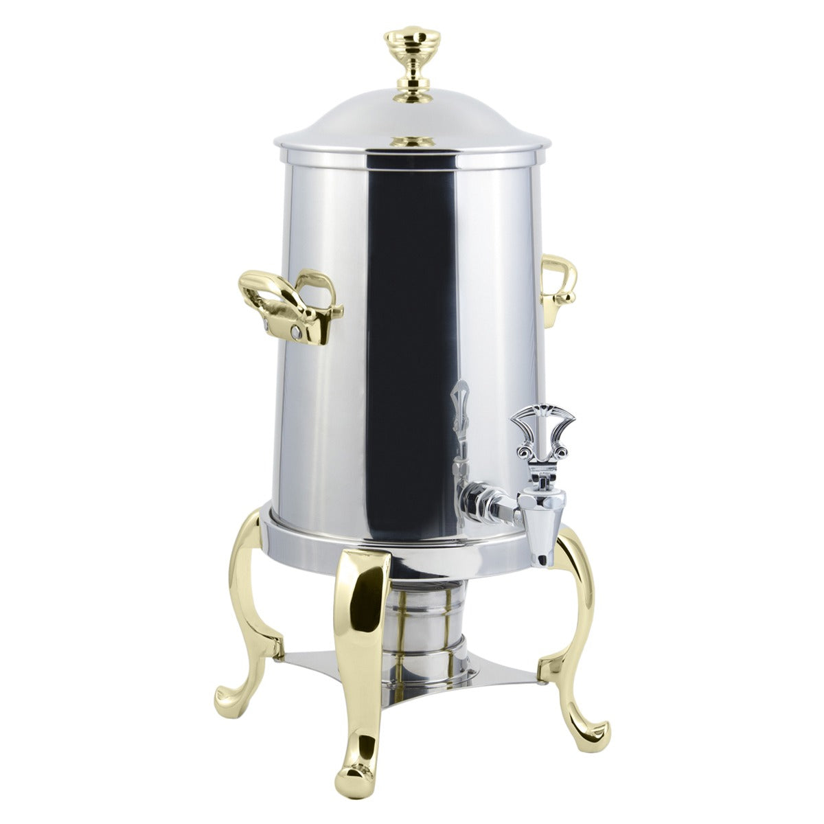 Bon Chef 49101 Roman Stainless Steel Coffee Chafer Urn, 2 gal., Silver - Brass