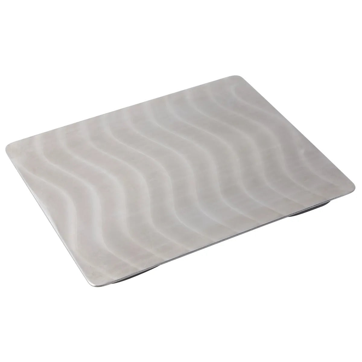 Bon Chef Stainless Steel Tile, Half Size, Silver - Swirl