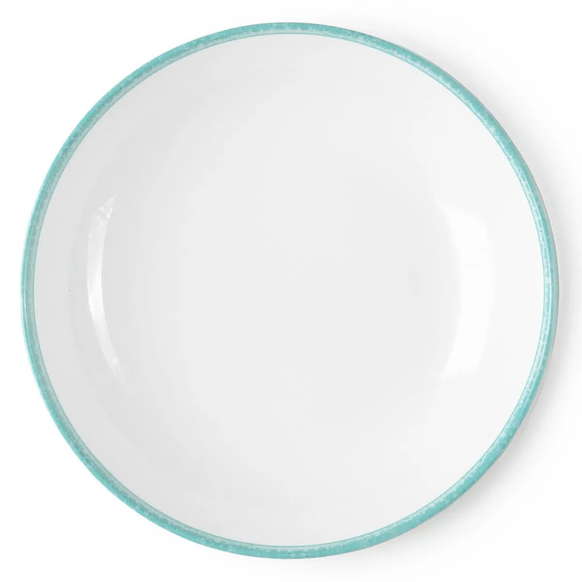 Bon Chef 53988 Tidal White Melamine Bowl, 27 oz., 12/Case - Aqua