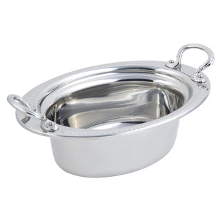 Bon Chef Stainless Steel Food Pan, 3.75 qt., Silver - Qt Round Handles