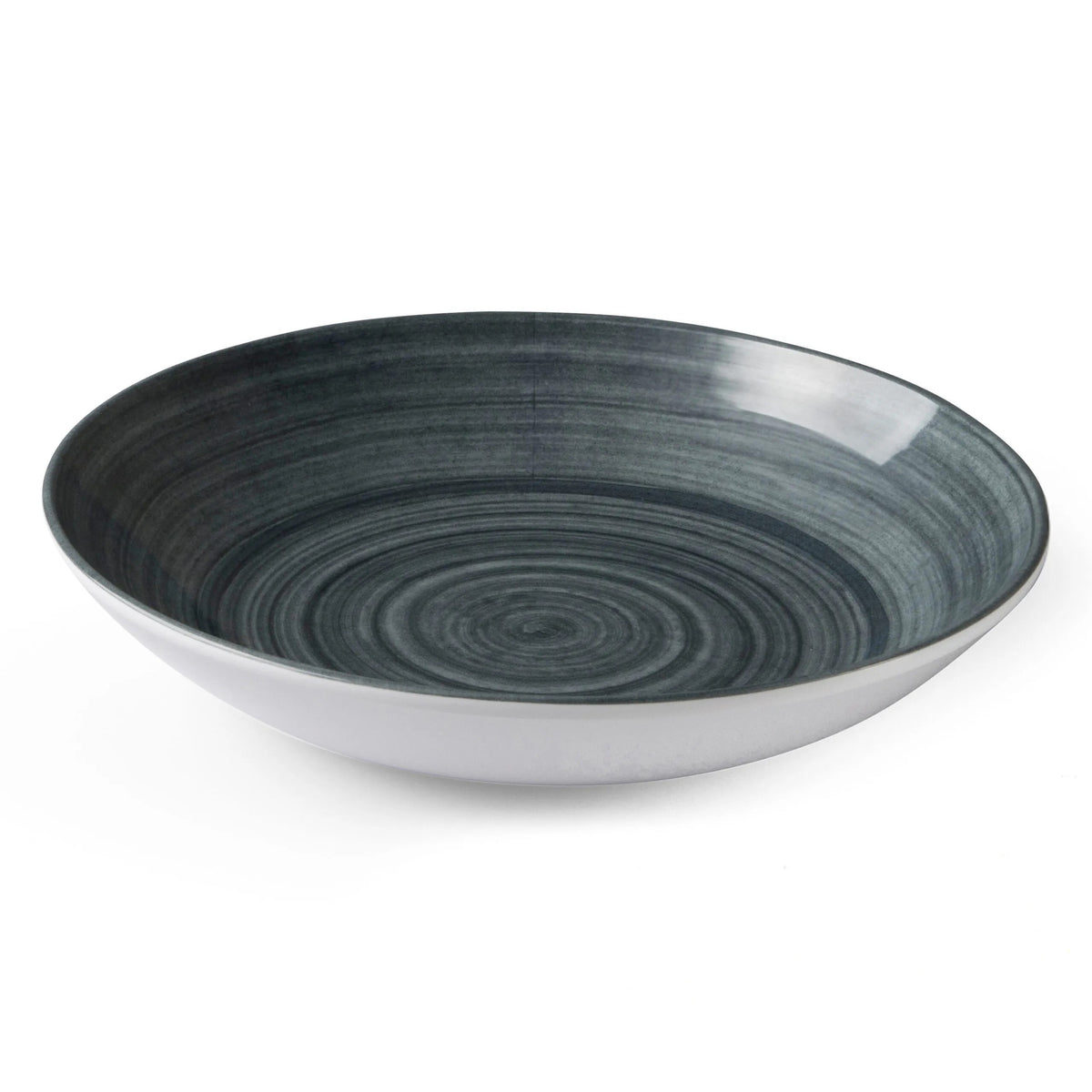 Bon Chef 54108 Brushstrokes Melamine Bowl, 27 oz., 12/Case - Gray