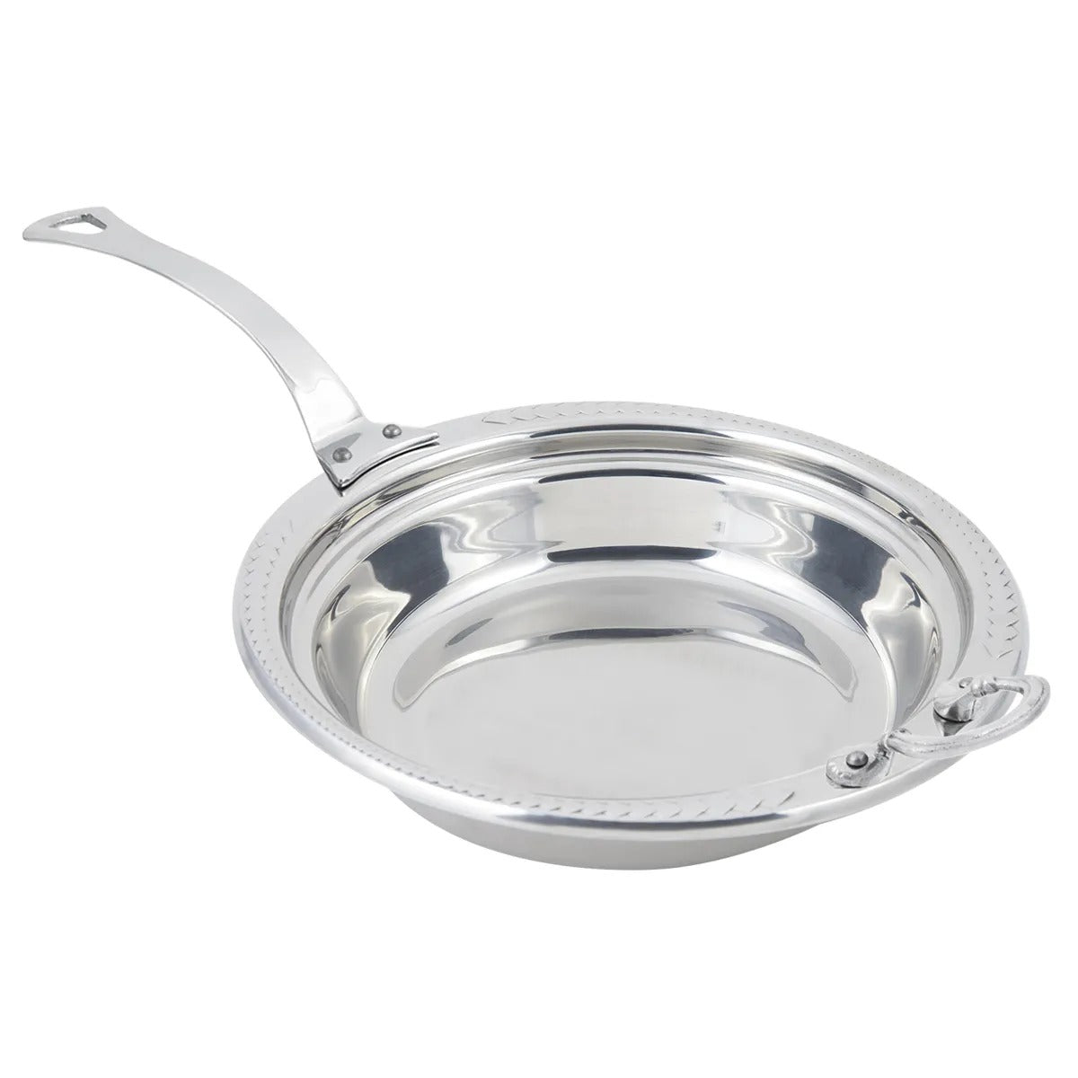 Bon Chef Stainless Steel Food Pan, 2.5 qt., Silver - 3" Long Brass Handle