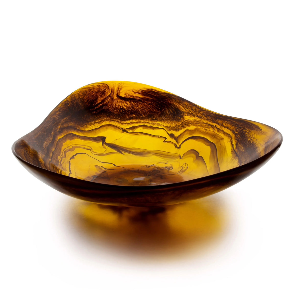 Bon Chef 59017 Resin Bowl, 15 1/4" x 15 1/4" - Brown