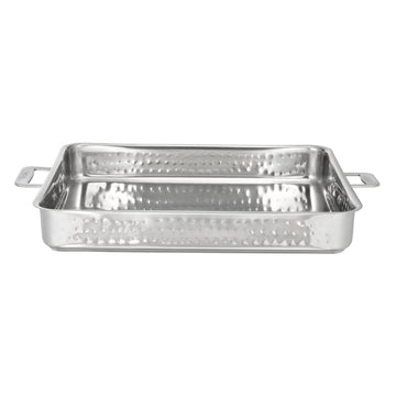 Bon Chef Cucina Stainless Steel Roasting Pan, 2 1/4" High, Silver - 3 qt.