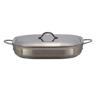 Bon Chef Classic Country French Stainless Steel French Oven, 11" x 15", Silver - 5 qt.