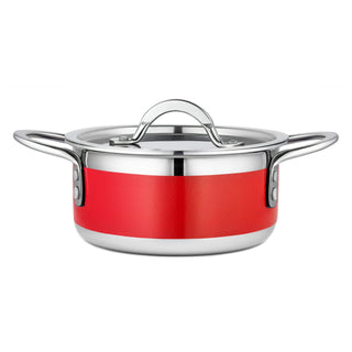 Bon Chef 71300-CF2 Country French X Stainless Steel Pot, 2.28 qt. - Black