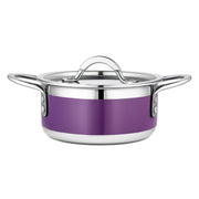 Bon Chef 71300-CF2 Country French X Stainless Steel Pot, 2.28 qt. - Blue