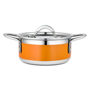 Bon Chef 71303-CF2-R Country French X Stainless Steel Pot, 5.69 qt., Red - Default Title