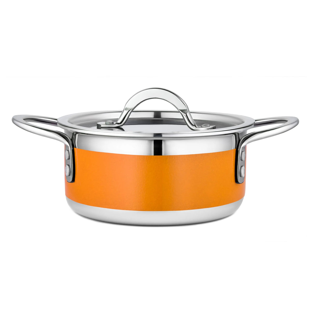 Bon Chef 71303-CF2-R Country French X Stainless Steel Pot, 5.69 qt., Red - Default Title